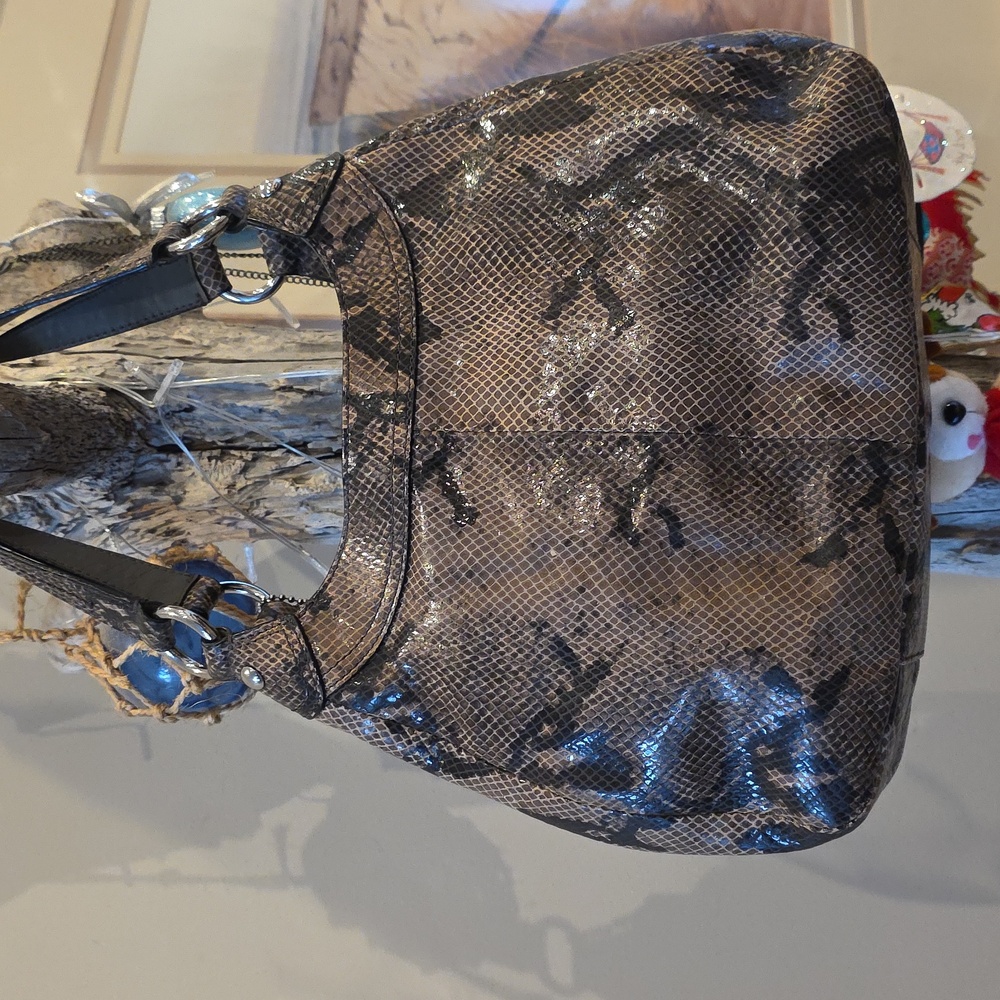 Coach Soho Lynn Python Embossed EUC 2 Compartment - image 7